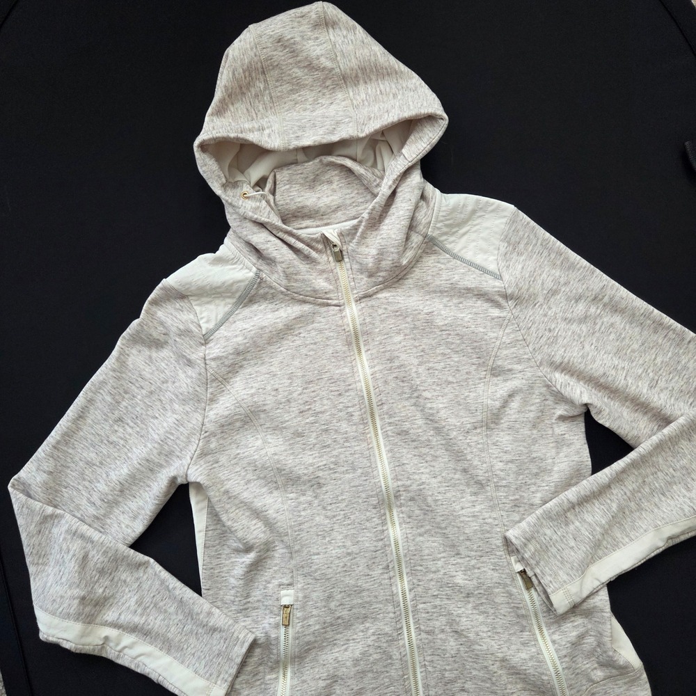 90 Degree by Reflex Womens Full‎ Zip Hooded Jacket Micro Fleece Activewear XL